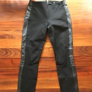 J. Crew Size 2 Black Pixie Pant Leather Tuxedo